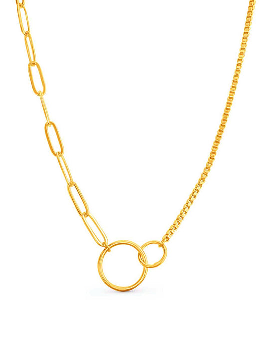 multi chain contrast infinity necklace