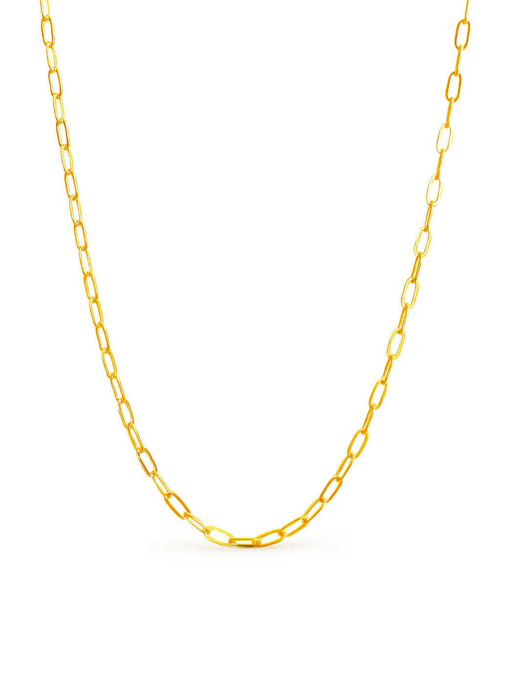 delicate oval link chain necklace