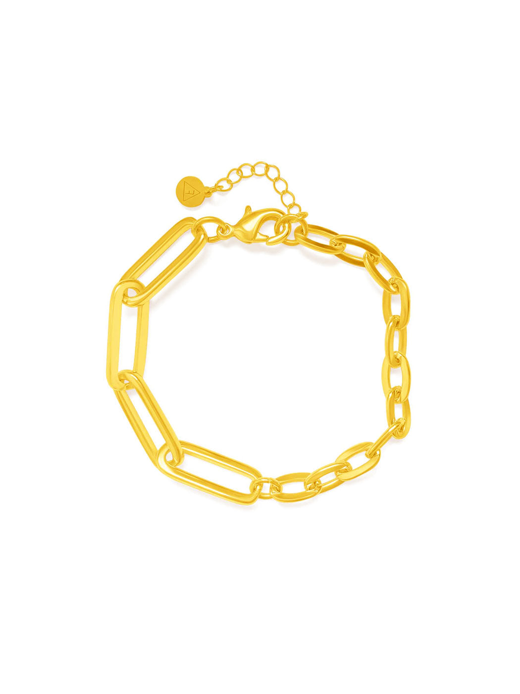 contrast chain chunky bracelet gold