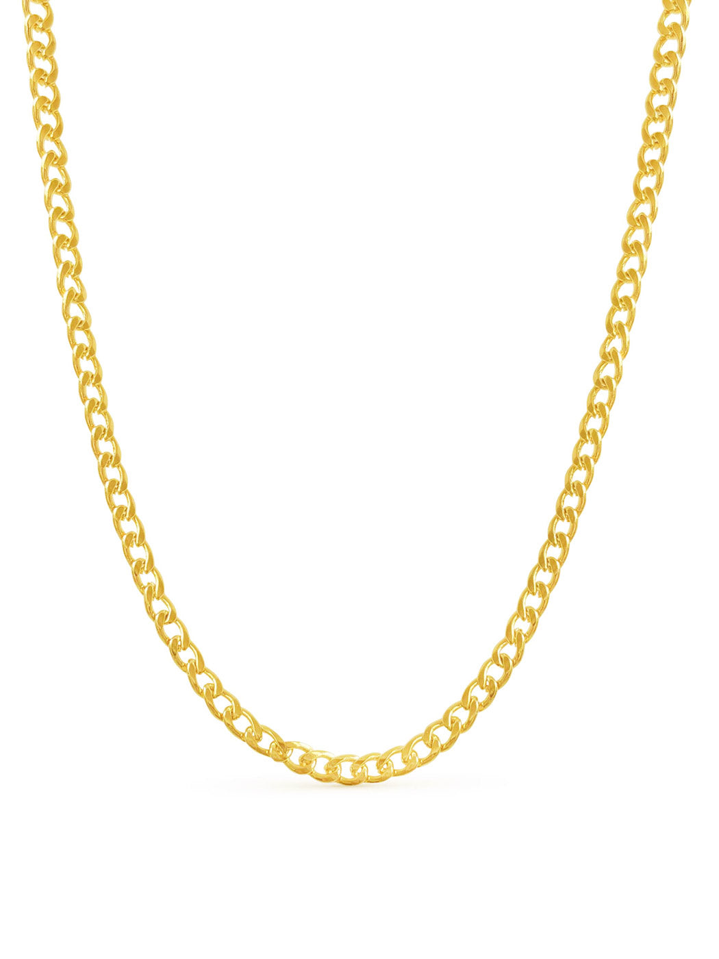 minimalist gold everyday curb chain