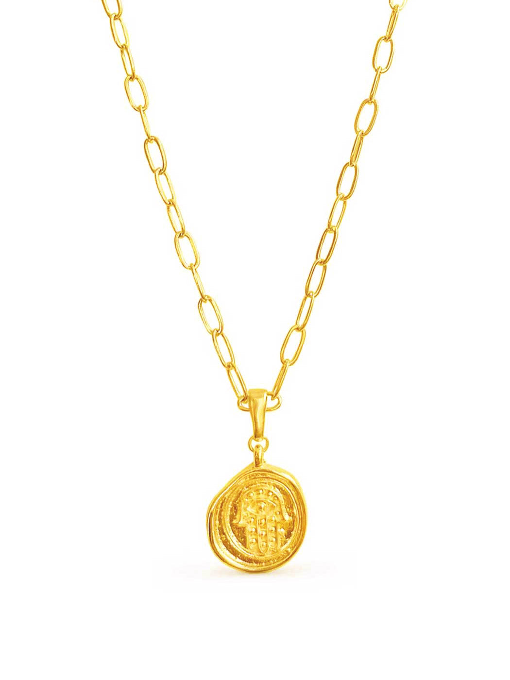 amulet gold talisman boho necklace