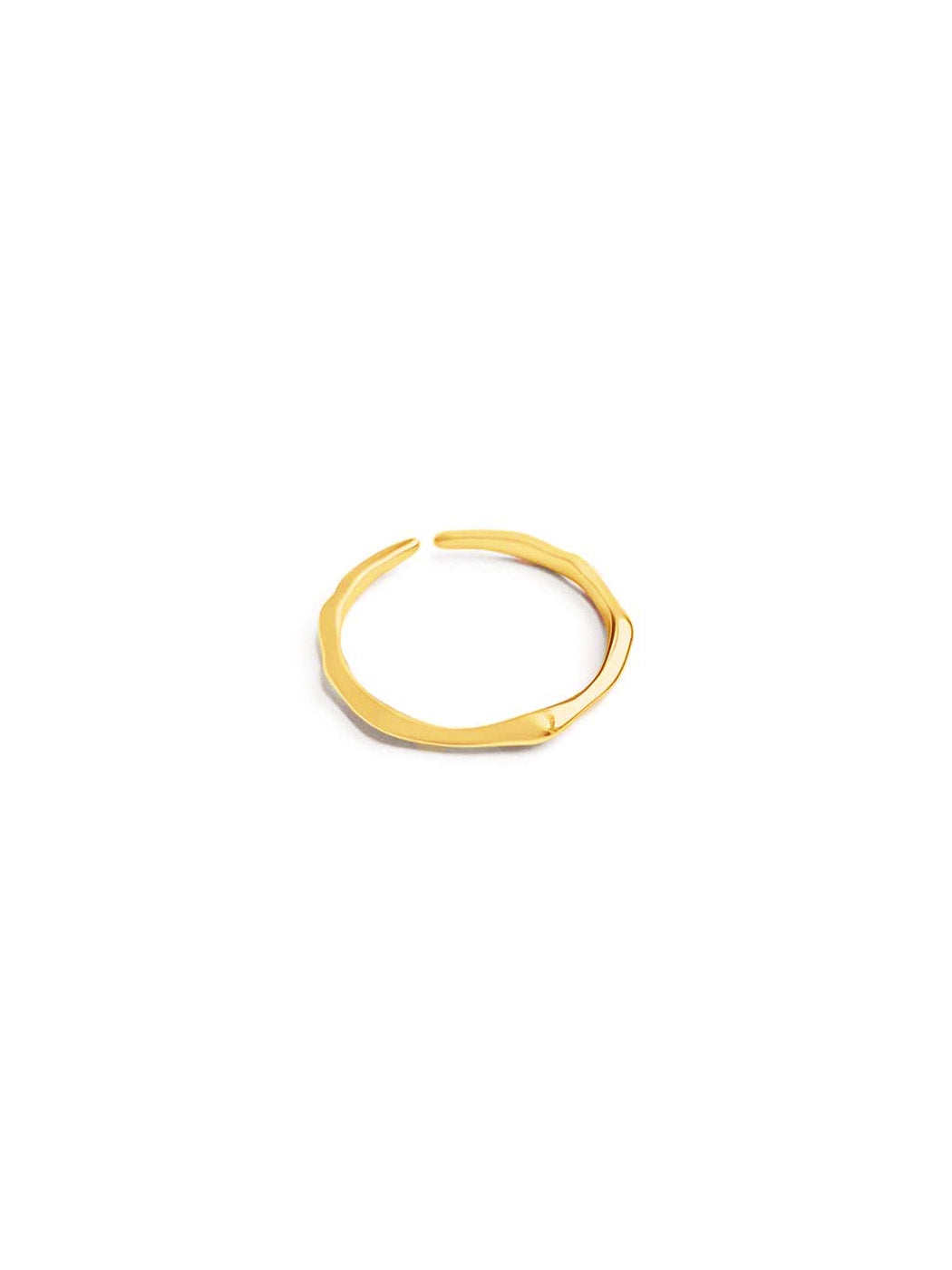 hammered gold stacker ring
