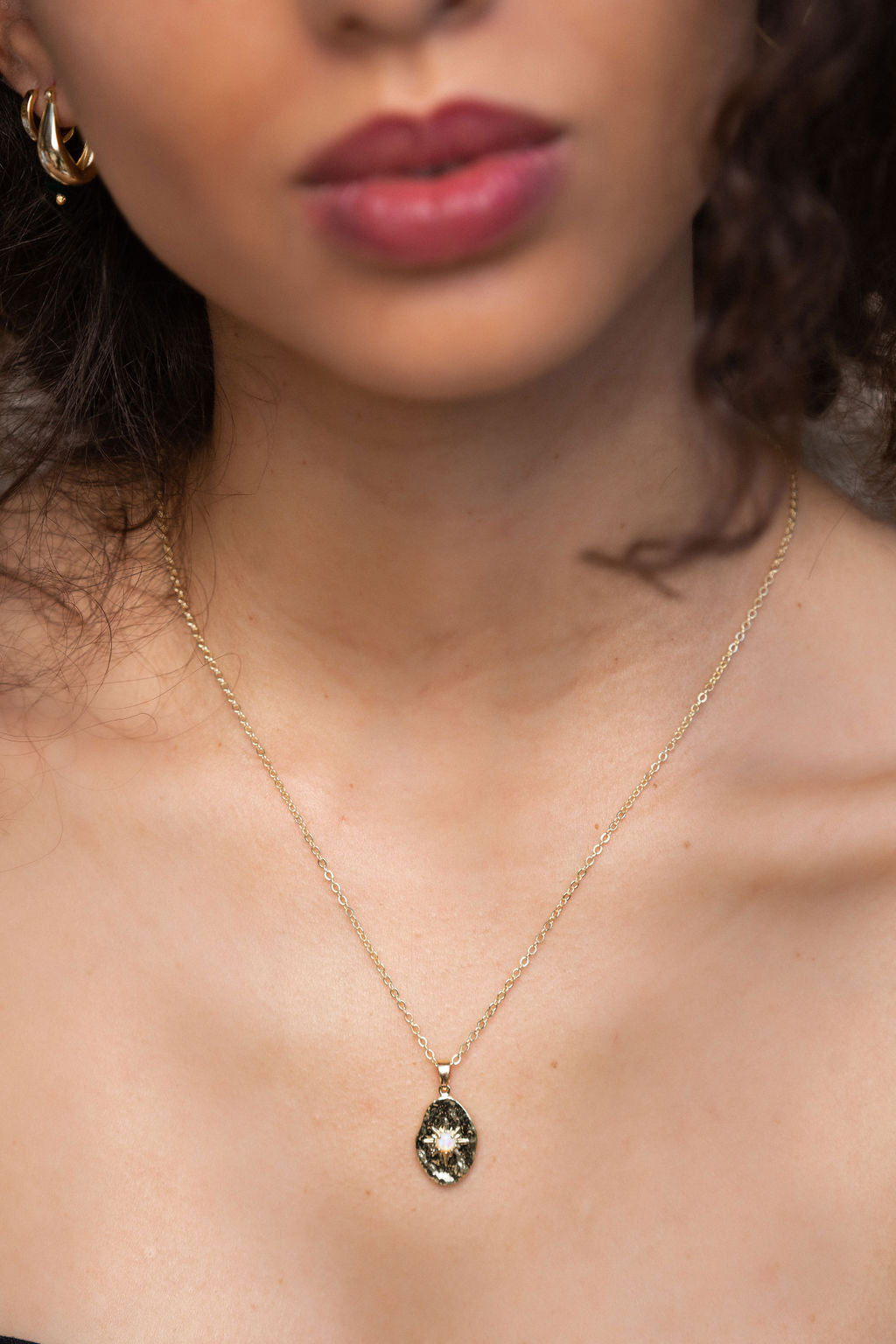 DELICATE-OPAL-GOLD-NECKLACE-on body